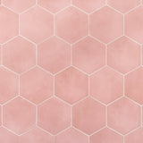 HexArt Rose Pink 8" Hexagon Matte Porcelain Tile - Lux Tile