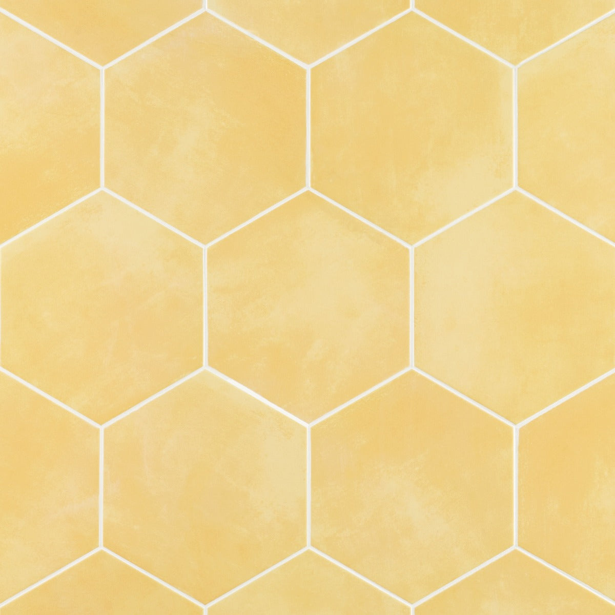 HexArt Yellow 8" Hexagon Matte Porcelain Tile by Lux Tile