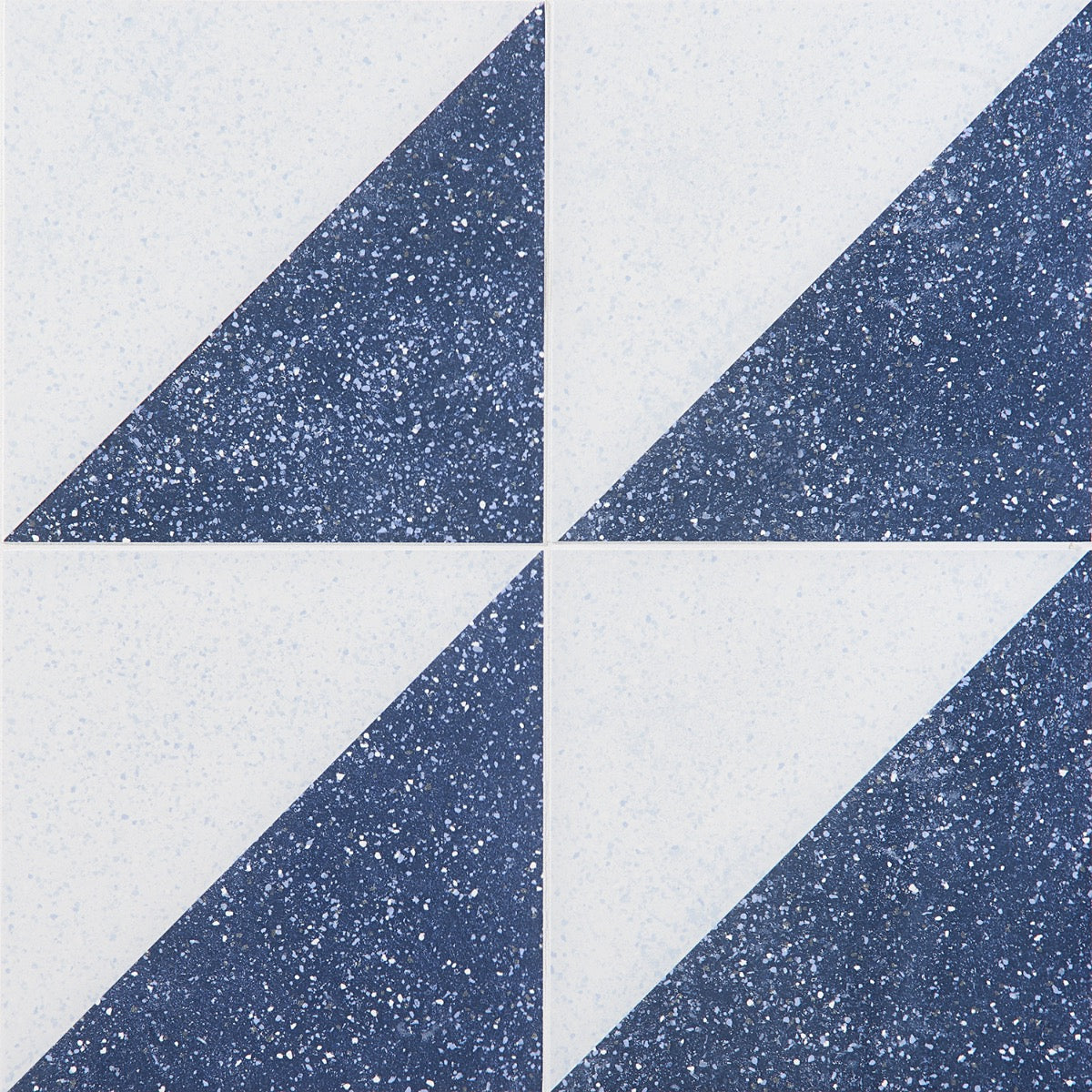 Art Geo Terrazzo Dos Blue 8x8 Matte Porcelain Tile by Elizabeth Sutton