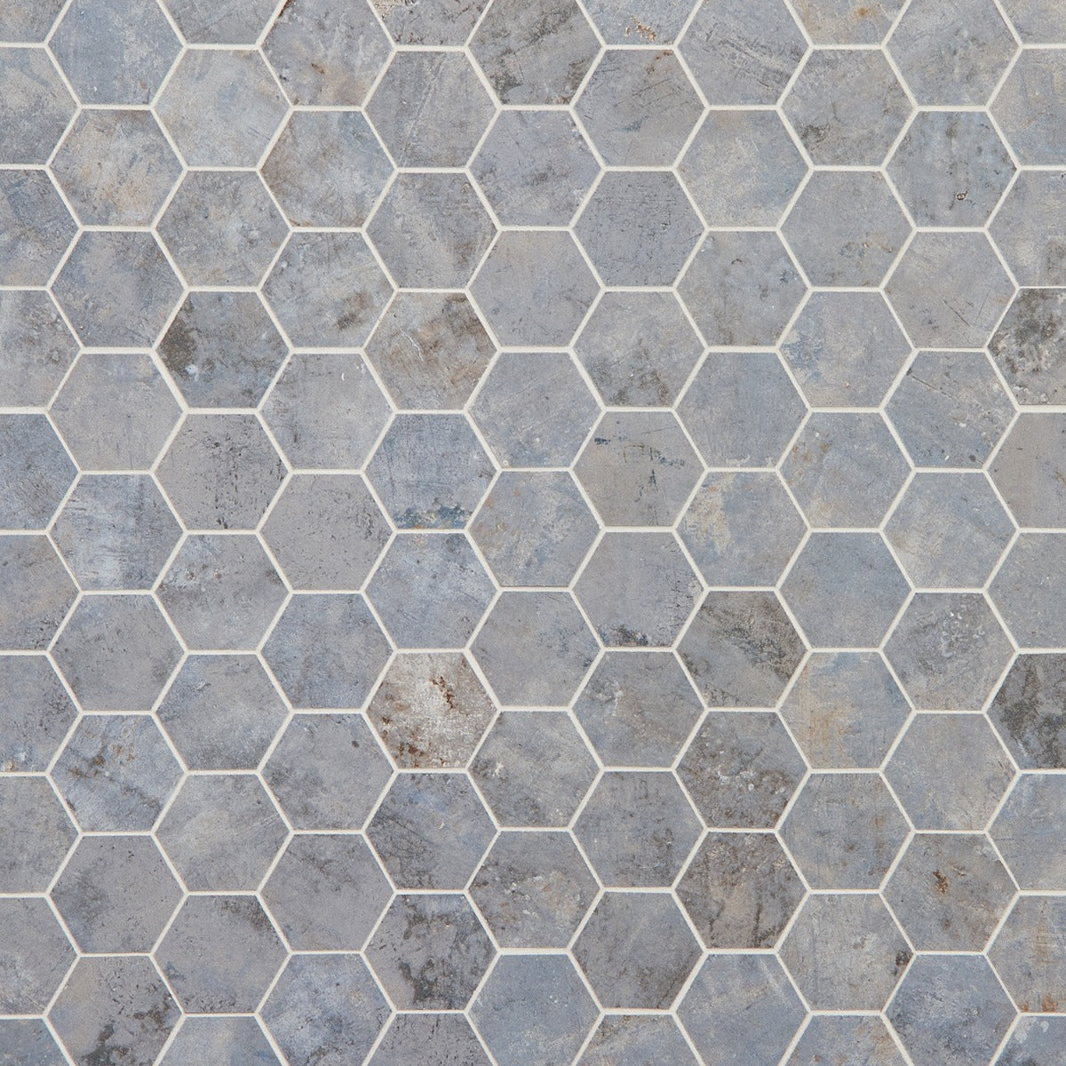 Portrait Ocean Blue 2" Hexagon Matte Porcelain Mosaic Tile - Lux Tile