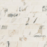 Dreamstone Calacatta Rustico Beige Railroad Matte Porcelain Mosaic Tile