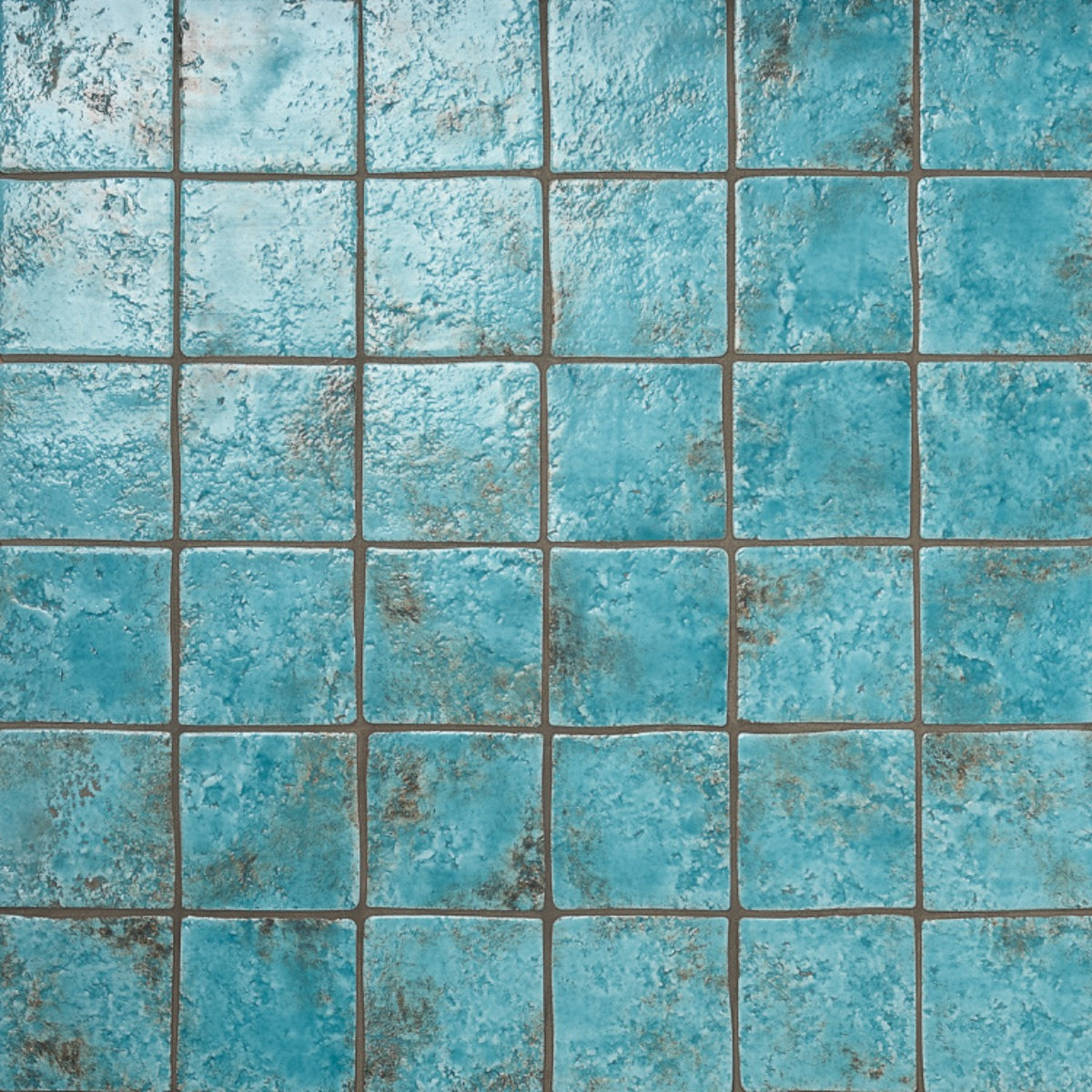 Greta Lagoon Blue 5x5 Glossy Textured Porcelain Tile by Lux Tile