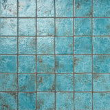 Greta Lagoon Blue 5x5 Glossy Textured Porcelain Tile by Lux Tile