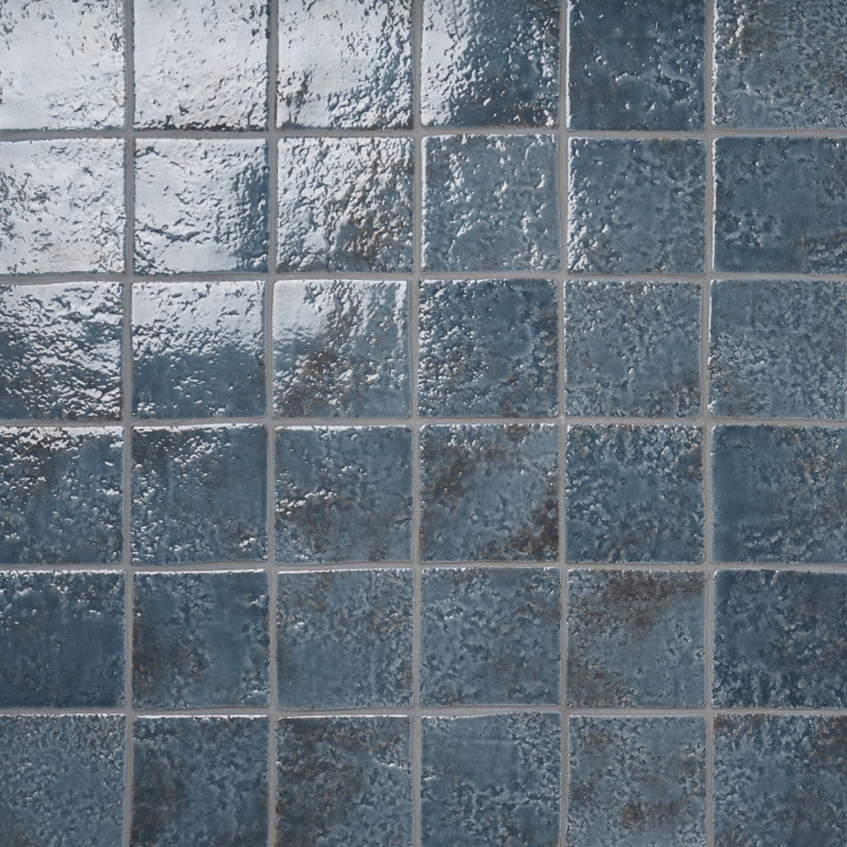 Greta Midnight Blue 5x5 Glossy Textured Porcelain Tile