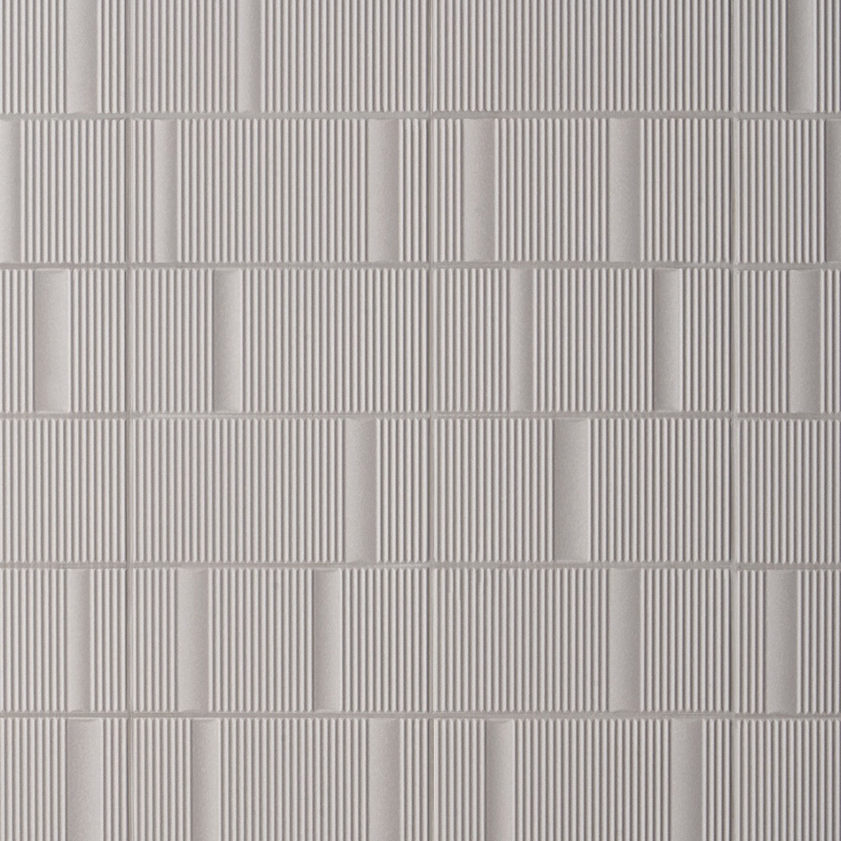 Division Silver 8x16 Fluted Matte Ceramic Wall Tile by Lux Tile