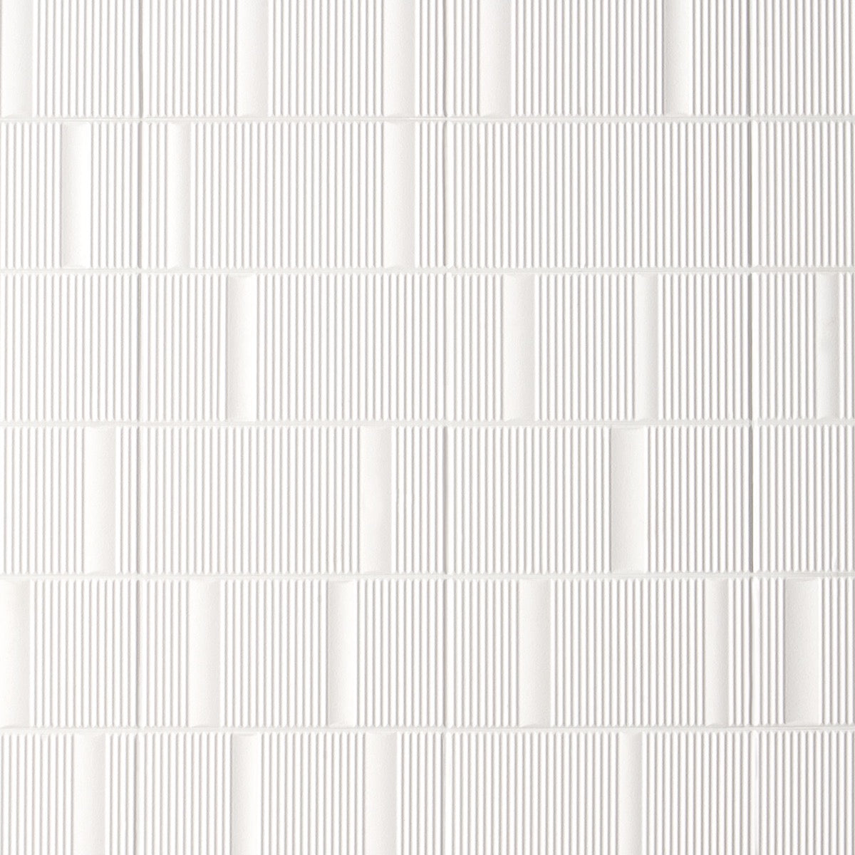 Division White 8x16 Fluted Matte Ceramic Wall Tile by Lux Tile