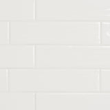 Chance White 2x10 Glossy Ceramic Subway Tile for Walls