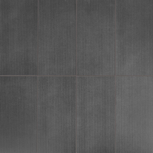 Lux Tile Telares Charcoal Gray 12x24 Textured Porcelain Tile