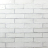 Castle Wind Chill White 3x12 Polished Ceramic Subway Tile for Walls