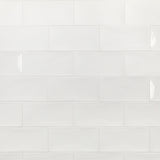 Aruba White 5x10 Polished Ceramic Subway Tile - Lux Tile