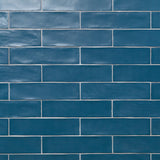 Marine Blue Ceramic Subway Tile - 3x12 Matte Finish