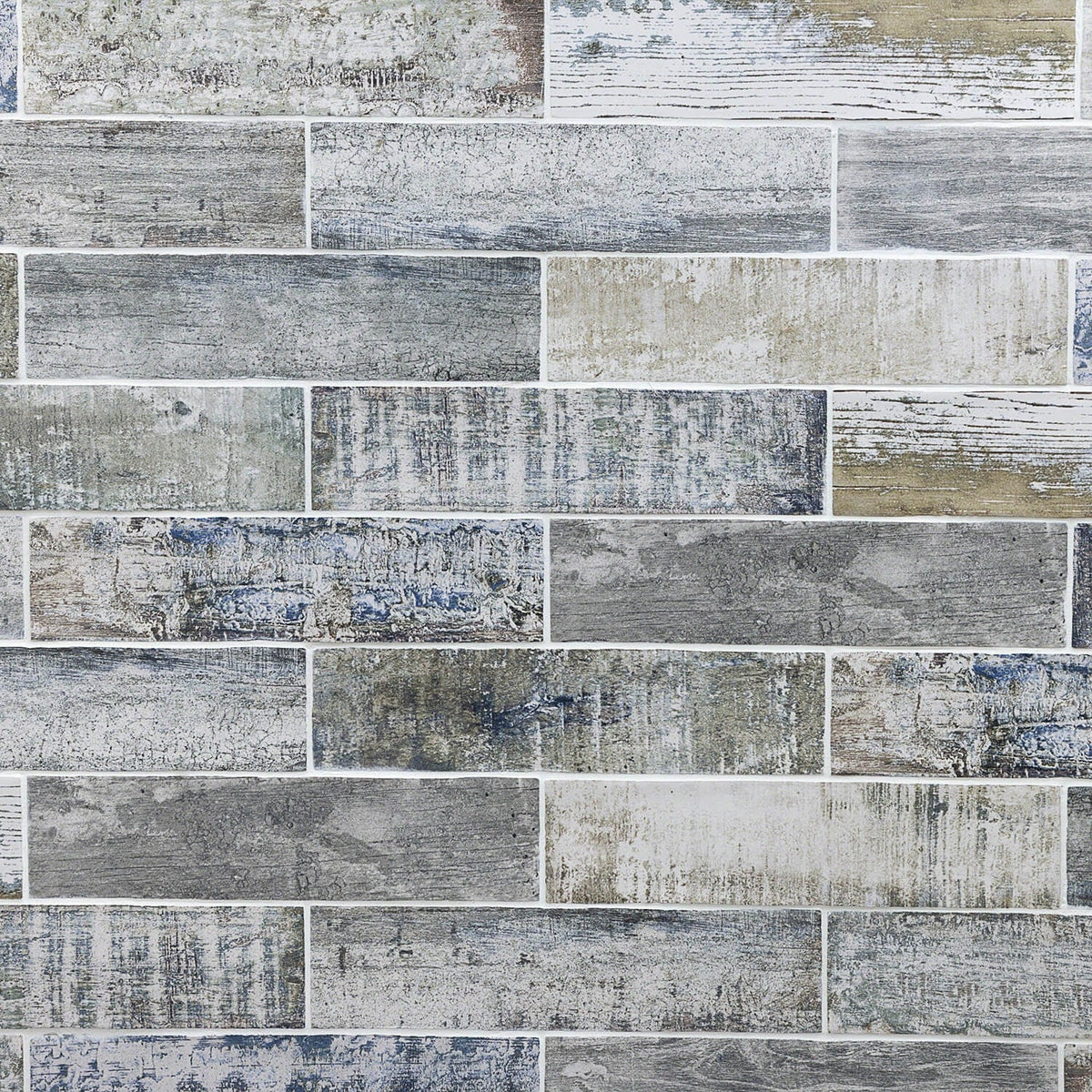 Bayou Riverwood Gray 3x12 Matte Ceramic Subway Tile - Weathered Wood Look