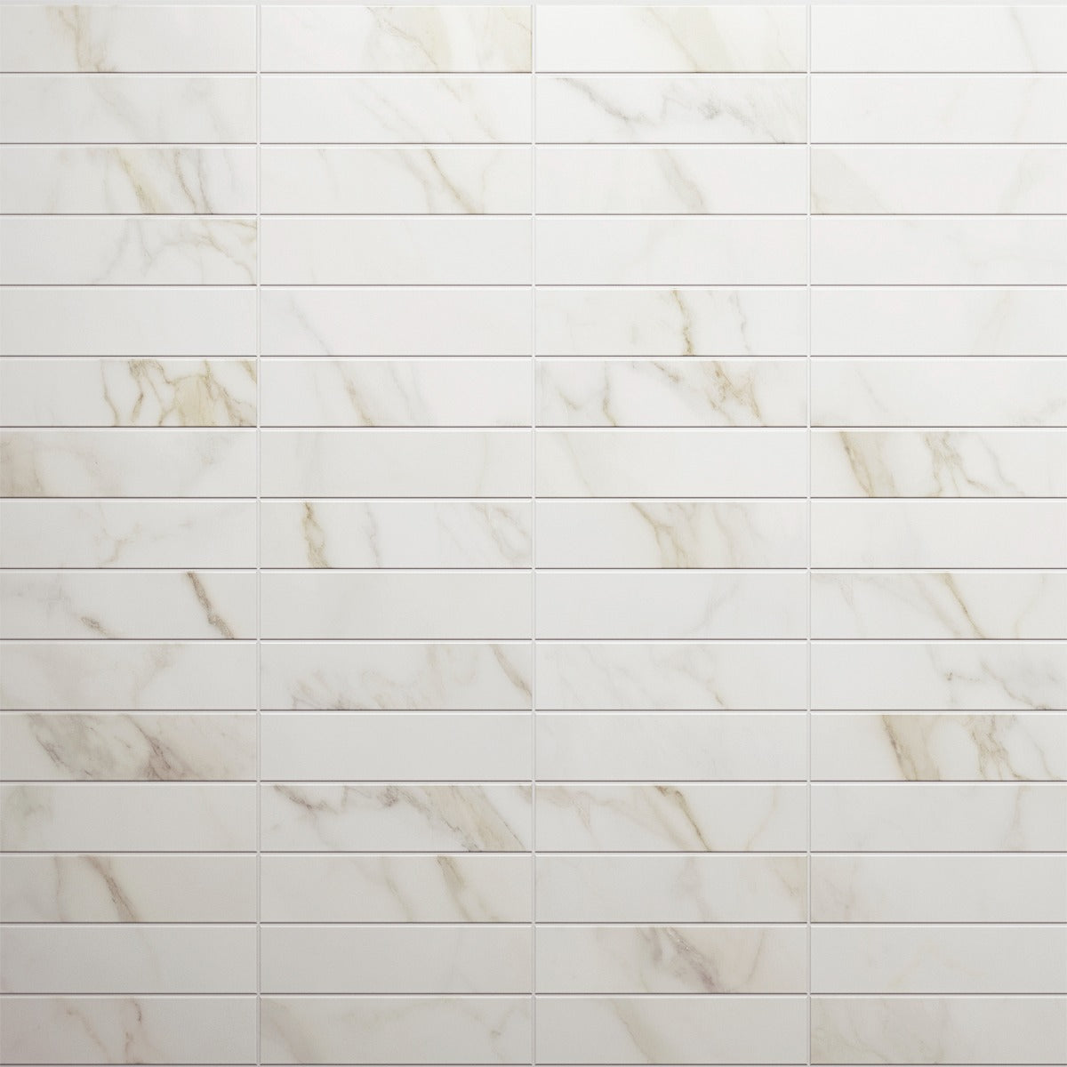 Amalfi Calacatta Matte Ceramic Subway Tile 3x12 - Lux Tile