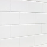 Lux Tile Basic White 3x6 Matte Ceramic Subway Wall Tile