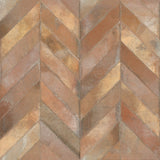Lux Tile Sculpt Cotto Brown Chevron Porcelain Tile 24x48