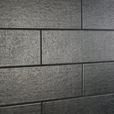 Diesel Camp Canvas Black 4x12 Matte Ceramic Subway Wall Tile