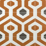 Bella Soumaya Orange 9x9 Matte Porcelain Tile - Lux Tile