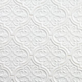 Byzantine Florid Bianco White 6x7 Arabesque Polished Ceramic Wall Tile