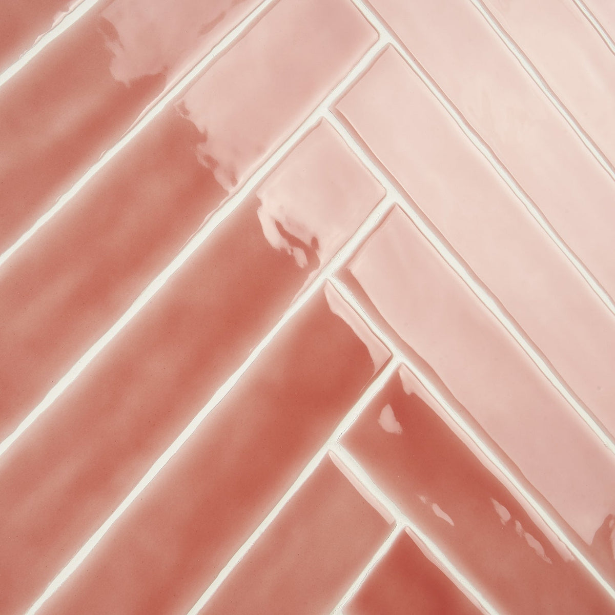 Carolina Coral Pink 2x20 Polished Ceramic Wall Tile by Lux Tile