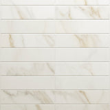 Amalfi Calacatta Matte Ceramic Subway Tile 3x12 - Lux Tile