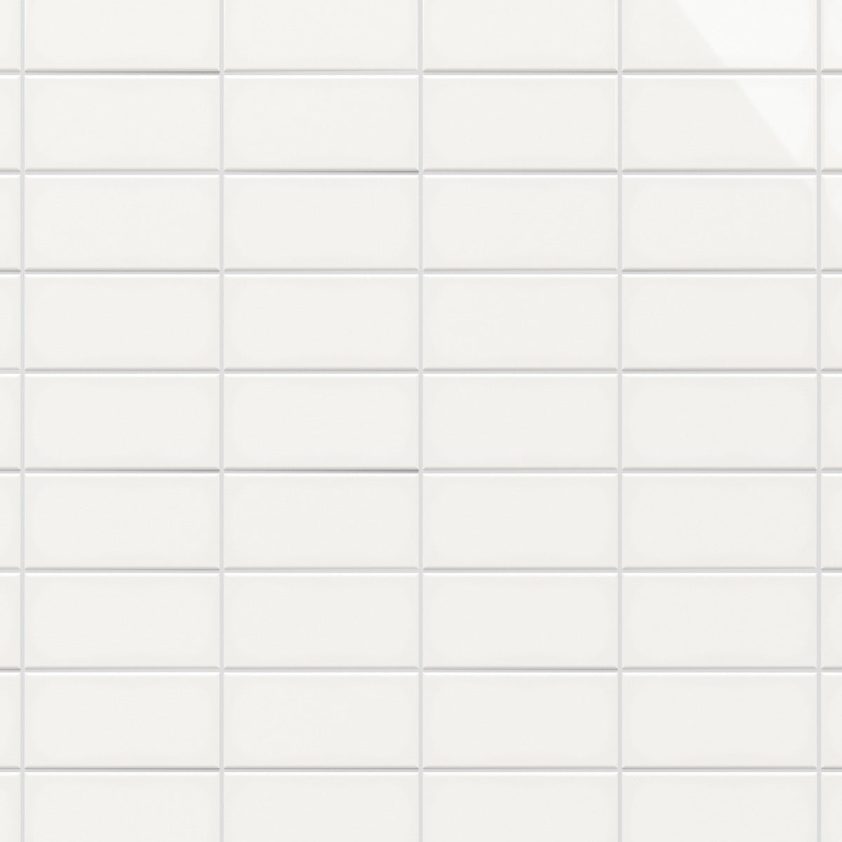 Park Hill White 3x6 Polished Porcelain Subway Tile for Kitchen and Bathroom