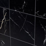 Marble Tech Port Laurent Black Matte Porcelain Tile 6x6 - Lux Tile