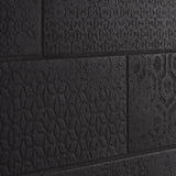 Tessuto Carbone Black Matte Porcelain Subway Tile 4x12