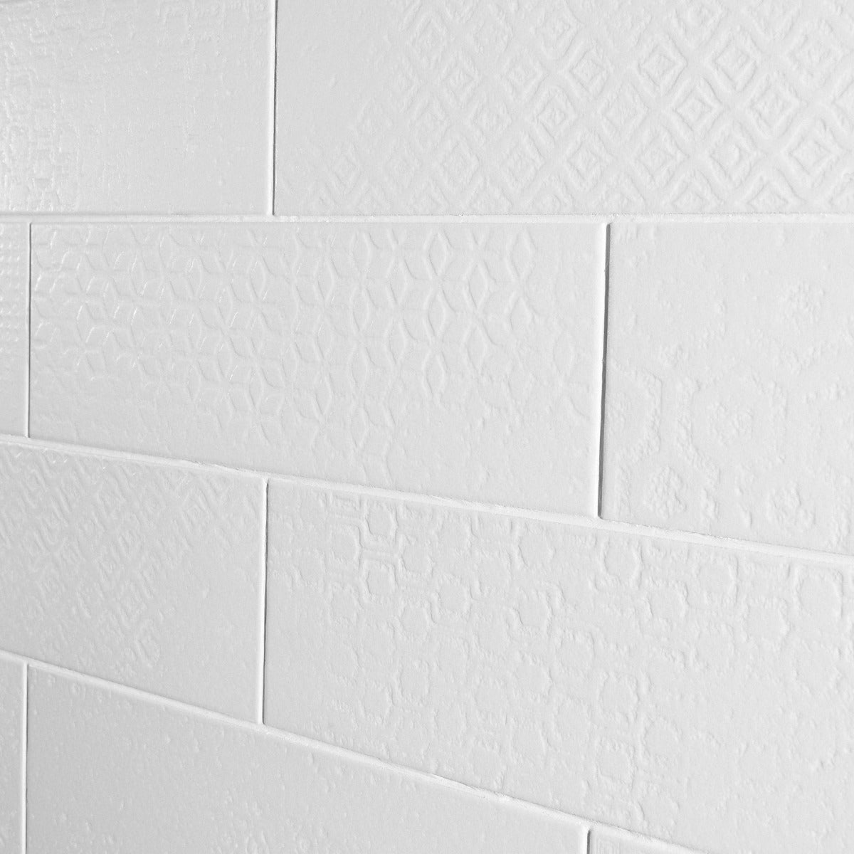 Tessuto White Matte Porcelain Subway Tile 4x12 - Lux Tile
