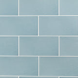 Lux Tile Aruba Blue 5x10 Polished Ceramic Subway Wall Tile