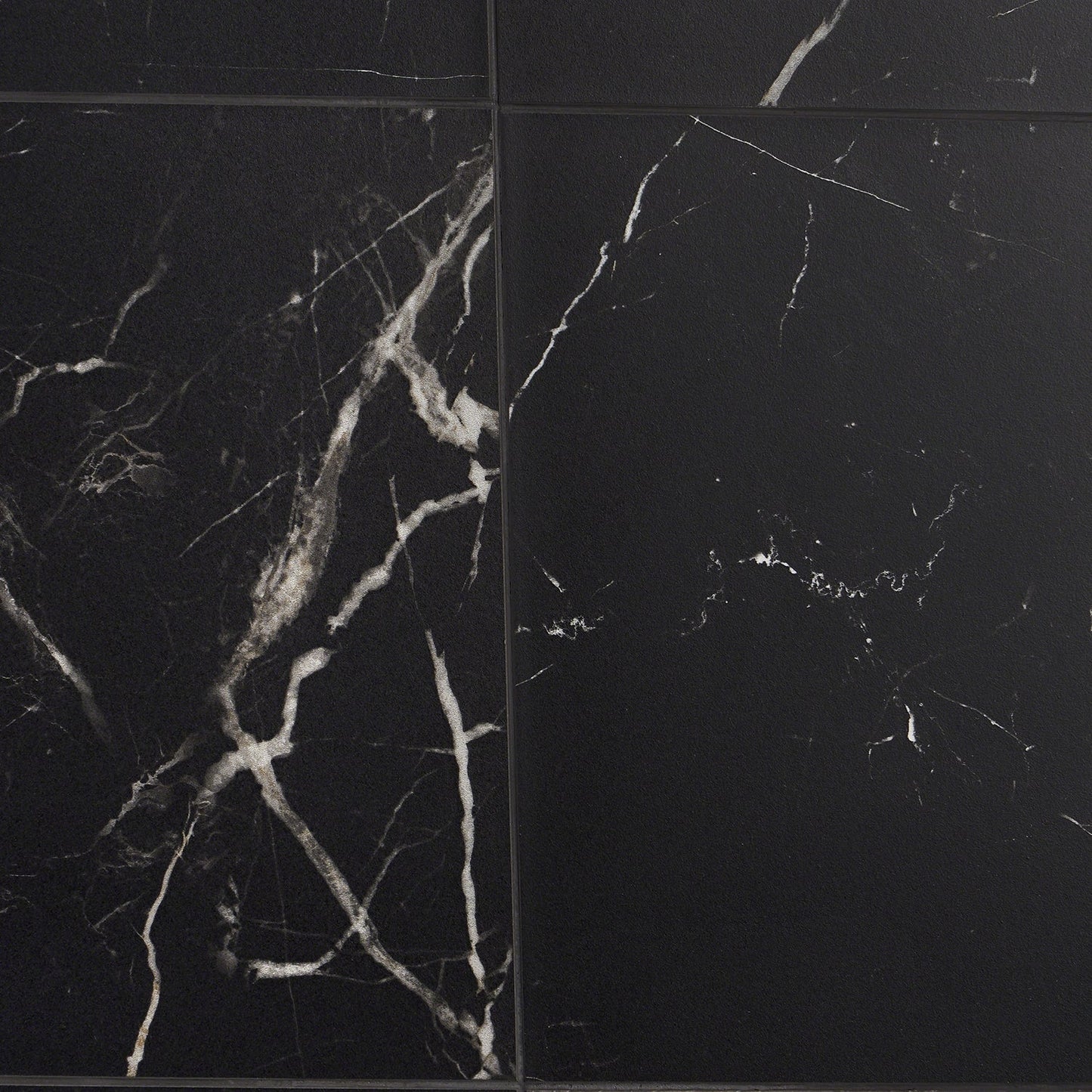 Marble Tech Port Laurent Black 12x24 Matte Porcelain Tile - Lux Tile