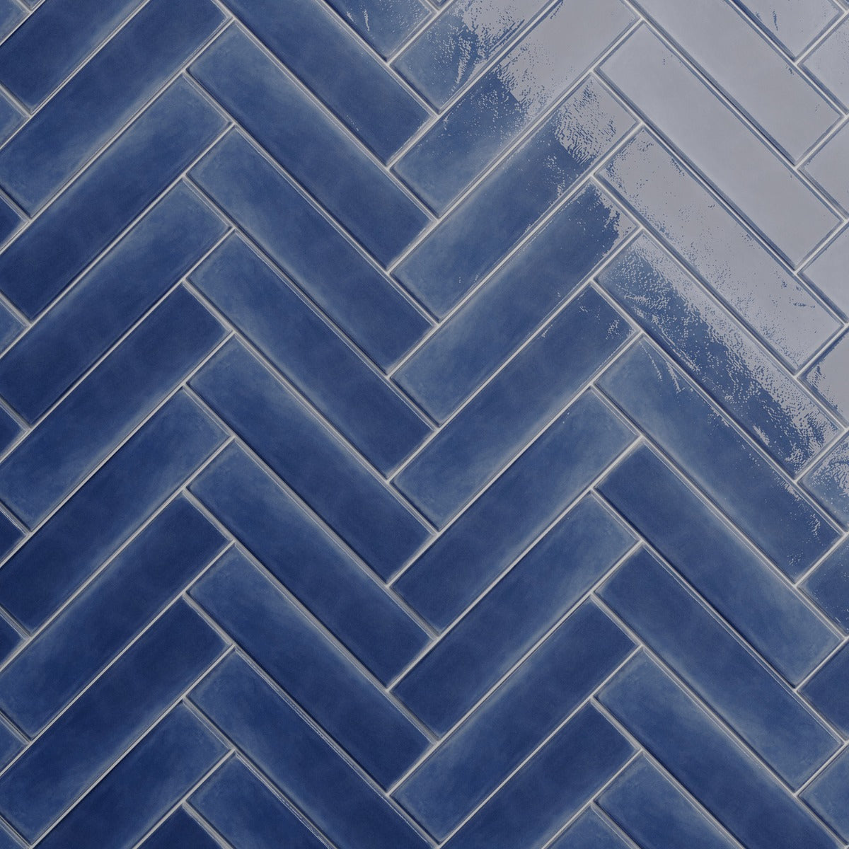 Stacy Garcia Artblock Denim Blue 4x16 Glossy Porcelain Tile