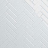 Lux Tile Rise Ice Blue 4x12 Beveled Glossy Ceramic Subway Tile