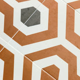 Bond Tile Soumaya Orange Encaustic 9x9 Glazed Porcelain Tile