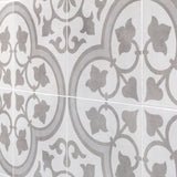 Cascais Silver Ornate 9x9 Matte Porcelain Tile - Lux Tile