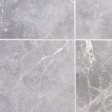 Lux Tile Marble Tech Grigio Imperiale Gray 12x24 Matte Porcelain Tile