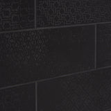 Tessuto Carbone Matte Black 4x12 Porcelain Subway Tile
