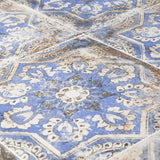 Lenox Flora Blue 8x8 Matte Porcelain Tile - Mediterranean Design