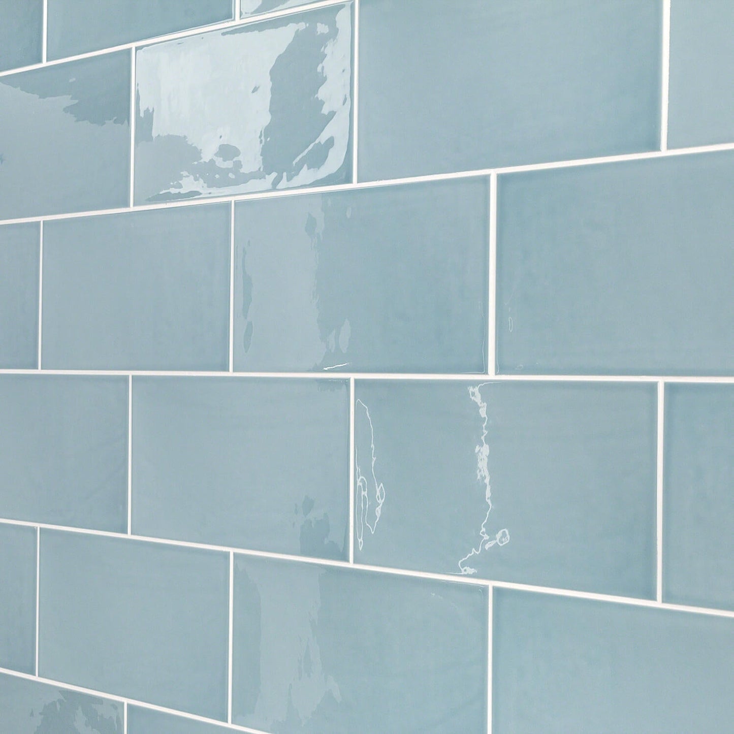 Lux Tile Aruba Blue 5x10 Polished Ceramic Subway Wall Tile