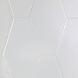 Manchester Bianco White 4x8 Hexagon Glazed Ceramic Wall Tile