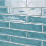 Lux Tile Seaport Aquamarine 2x10 Polished Ceramic Subway Tile