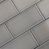 Vector Gris Gray 4x8 Polished Ceramic Subway Tile