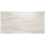 Lumar Waves 3D Travertino Bianco Warm White 24x48 Matte Porcelain Tile