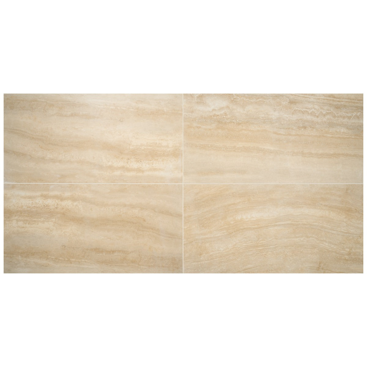 Lumar Travertino Crema Beige 24x48 Matte Porcelain Tile - Lux Tile