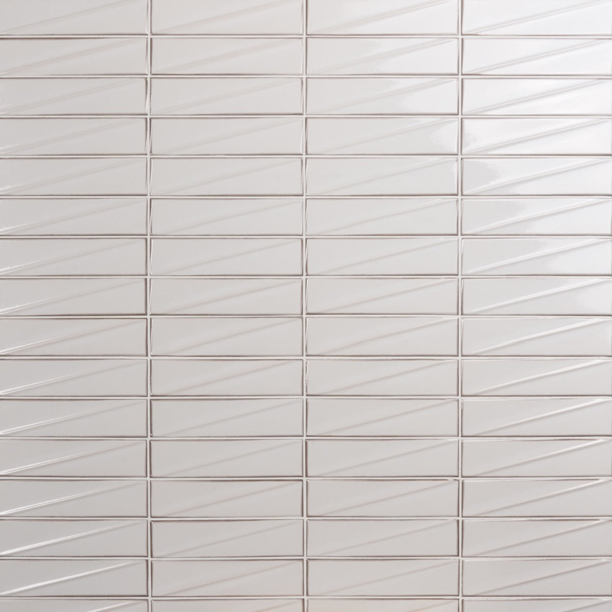 Axelle Ice White 3x12 3D Glossy Ceramic Subway Tile - Lux Tile