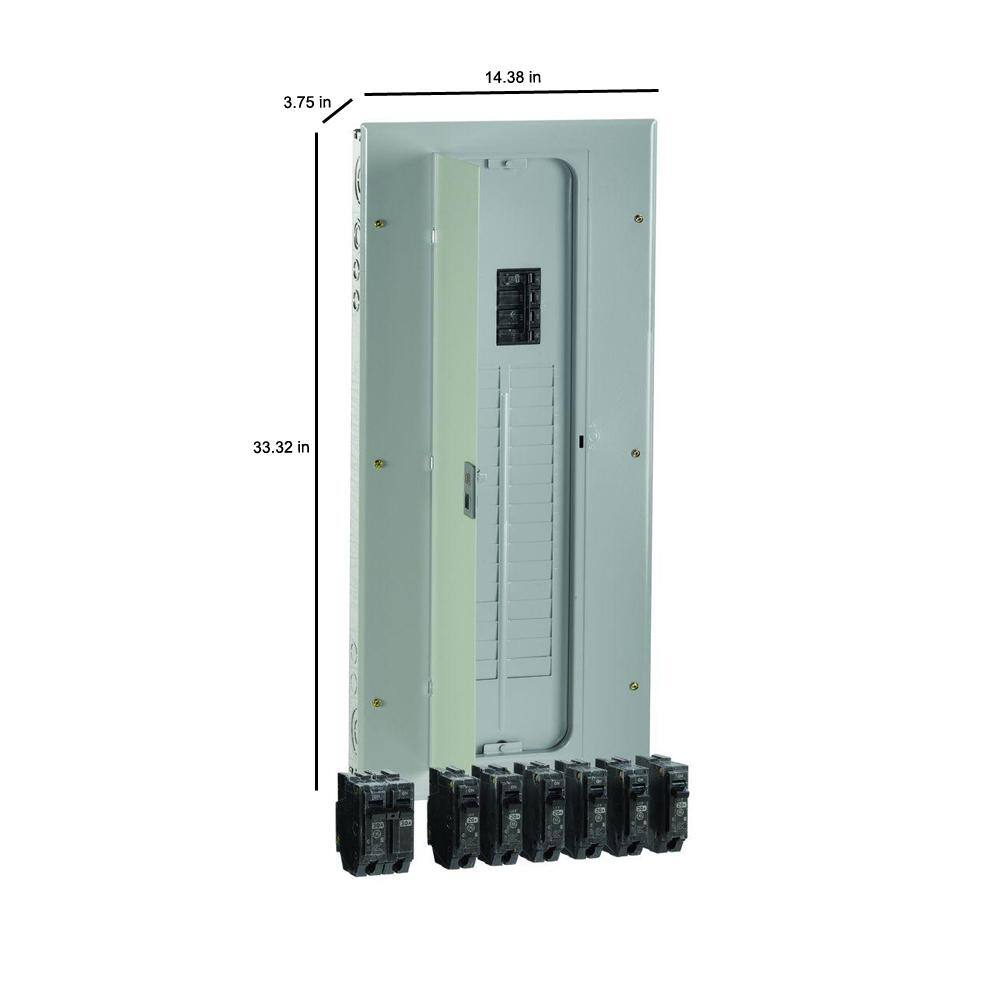 GE PowerMark Gold 200 Amp 32-Space 40-Circuit Indoor Main Breaker Value Kit Includes Select Circuit Breakers