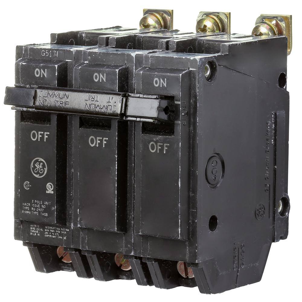 GE 40 Amp Three Pole Bolt-On Breaker