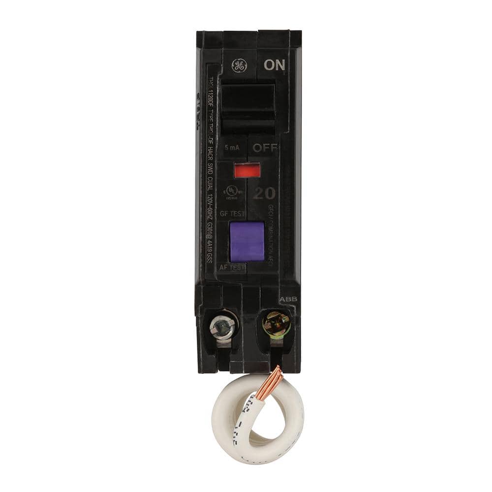 GE Q-Line 20 Amp 1-Pole Dual Function Arc Fault/GFCI Breaker