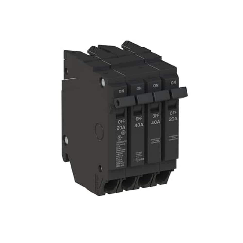 GE Q-Line 2-20 Amp Single-Pole 1-40 Amp Double-Pole Quad 120/240-Volts Circuit Breaker