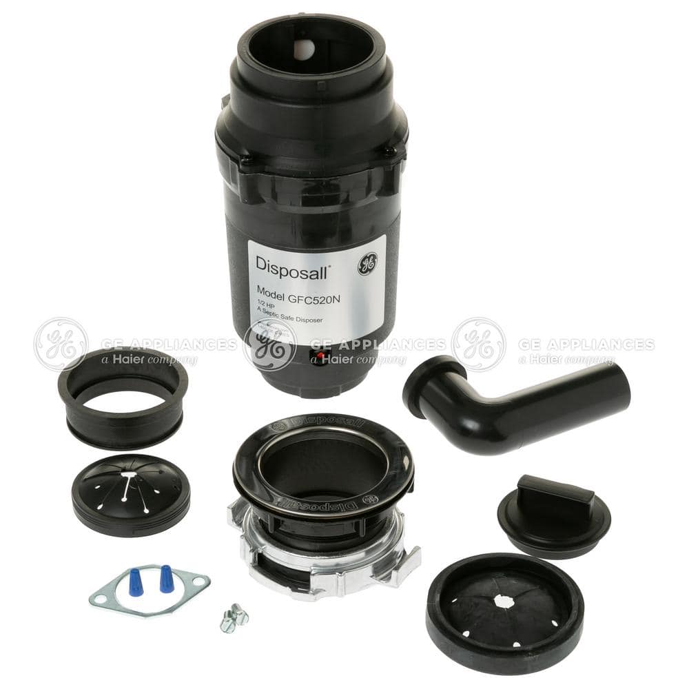 GE 1/2 HP Continuous Feed Garbage Disposal, Model GFC520N