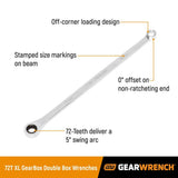 GEARWRENCH 15-Piece 72-Tooth 12-Point XL GearBox Double Box Ratcheting Metric Wrench Set